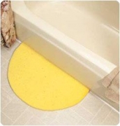 Medline Industries Slip-Resistant Rubber Antimicrobial Bath Mat, 29 X  15-1/2