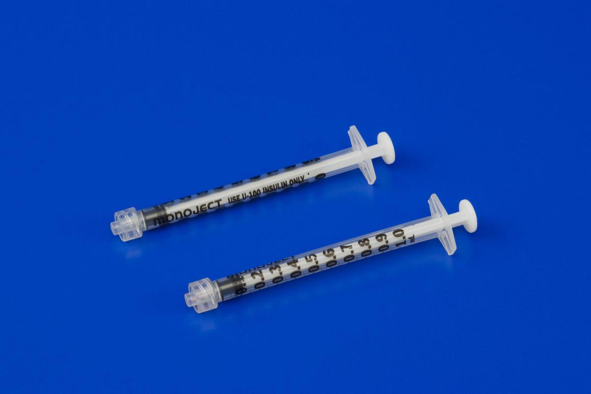 Monoject Soft Pack Insulin and Tuberculin Syringes