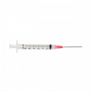 1mL Syringe with 25GA 1 Inch Needles - Luer Lock Tip - Low Deadspace