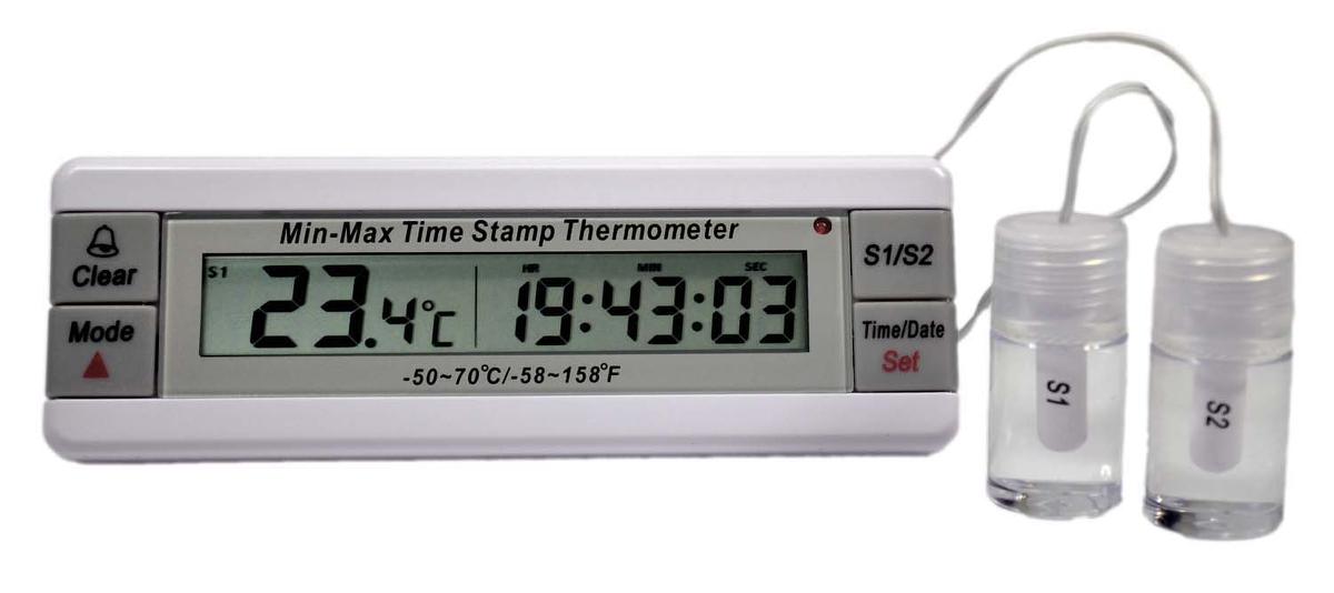 Time and Date Mininum-Maximum Thermometer