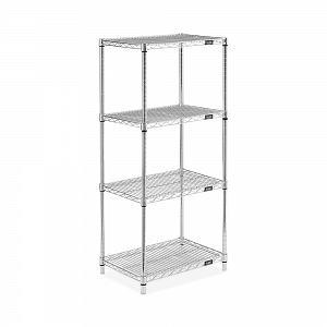 Étagères en fil métallique ULINE en chrome