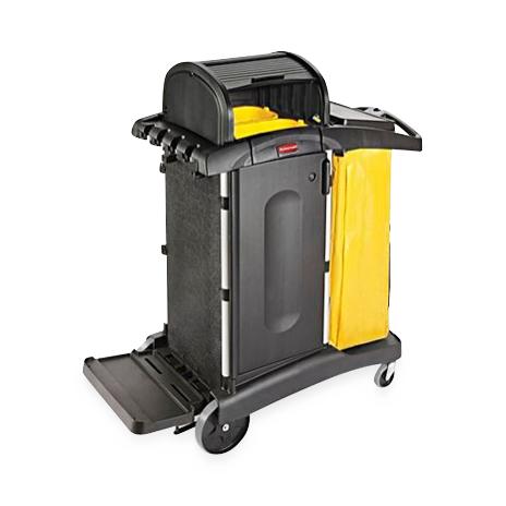 Rubbermaid Executive Janitorial Cleaning Cart High Security Black